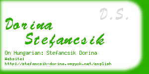 dorina stefancsik business card